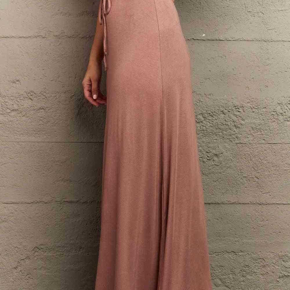 Culture Code For The Day Full Size Flare Maxi Skirt in Chocolate