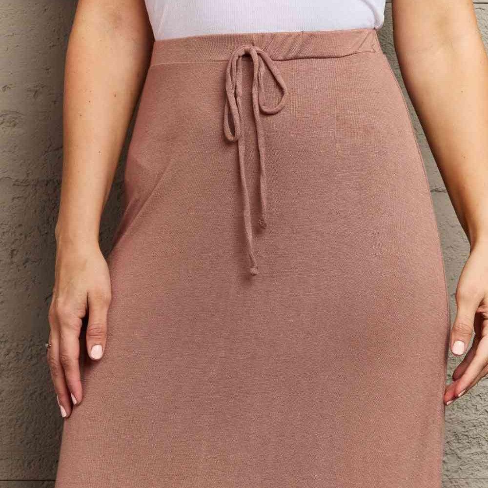 Culture Code For The Day Full Size Flare Maxi Skirt in Chocolate