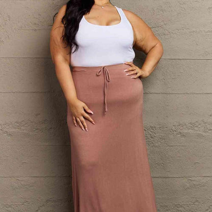 Culture Code For The Day Full Size Flare Maxi Skirt in Chocolate