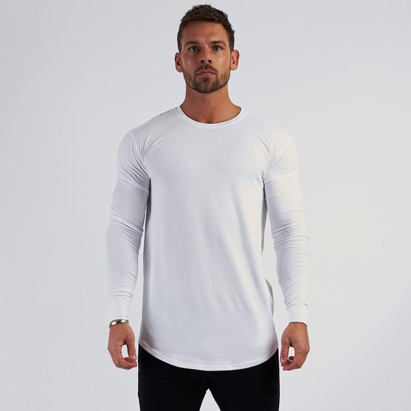 Custom Men Fitness Apparel Workout Hemp Long Sleeve T-shirt
