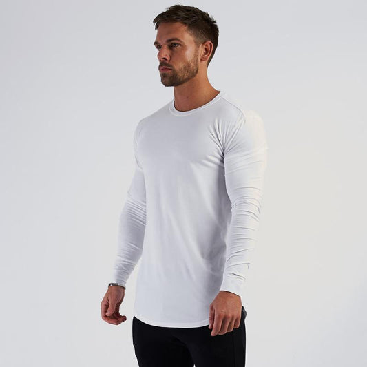 Custom Men Fitness Apparel Workout Hemp Long Sleeve T-shirt