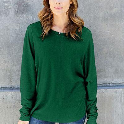 Double Take Full Size Round Neck Long Sleeve T-Shirt