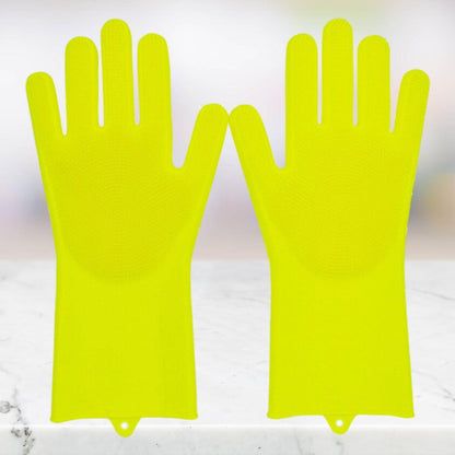 Glove Brush Washing Gloves Silicone kitchen Cleaning Scrubbing Glove