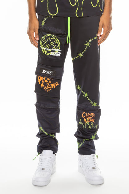 Hype Official Print Track Pant Black Front