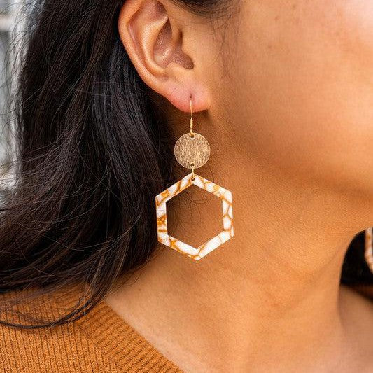 Lennox Earrings - Pumpkin Spice