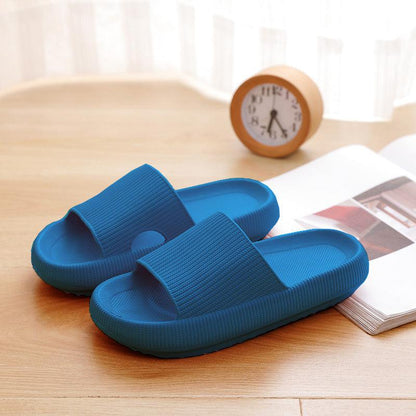 Light weight anti-slip Soft Thick Sole pure color slippers