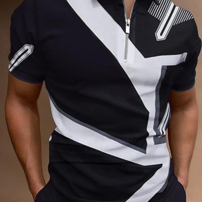 Luxury Men's Matching Clothing Polo Shirts Golf Wear Casual Plaid