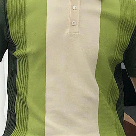 Men's Lapel Short Sleeve Slim Polo Shirt T-Shirt