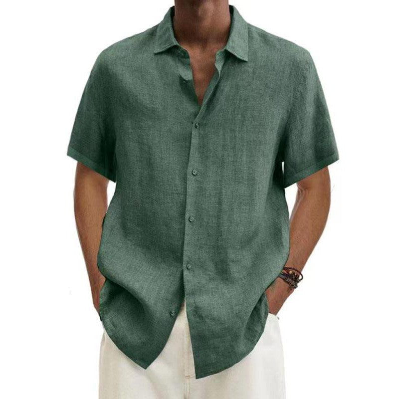 Men's Woven Casual Short Sleeve Shirt