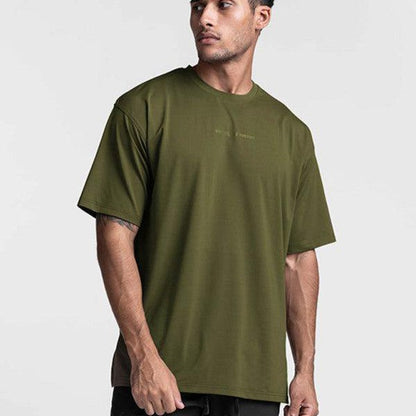 Men's round neck short-sleeved solid color quick-drying all-match sports T-shirt