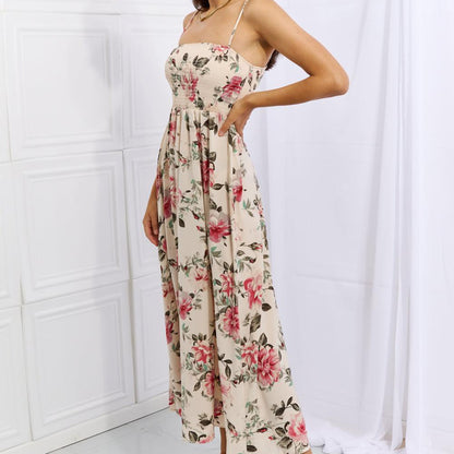 OneTheLand Hold Me Tight Sleeveless Floral Maxi Dress in Pink