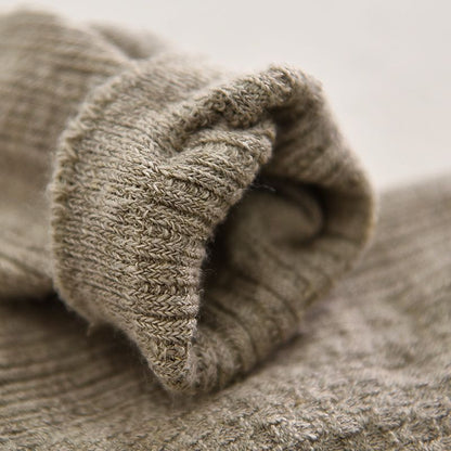 Organic 100% Hemp Yarn Fiber Stripped Pattern Jacquard Knitting Quality Vintage Soft Hemp Socks