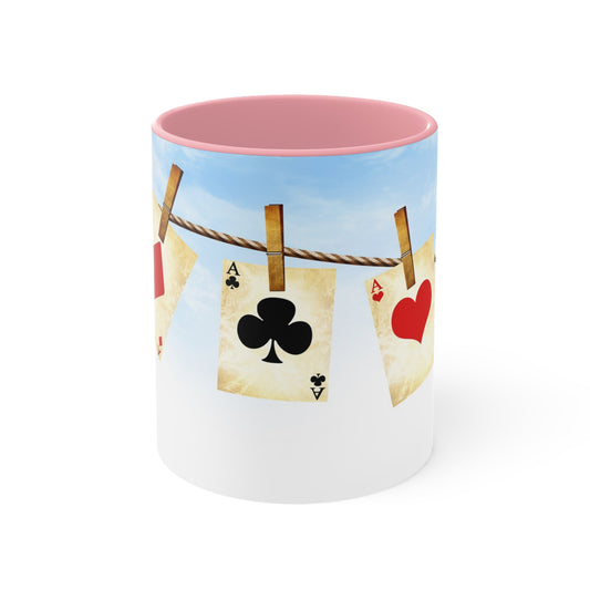 Quad Aces Mug Pink Color