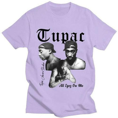 Rapper Tupac Graphic Short High Quality Cotton Men's Shirt