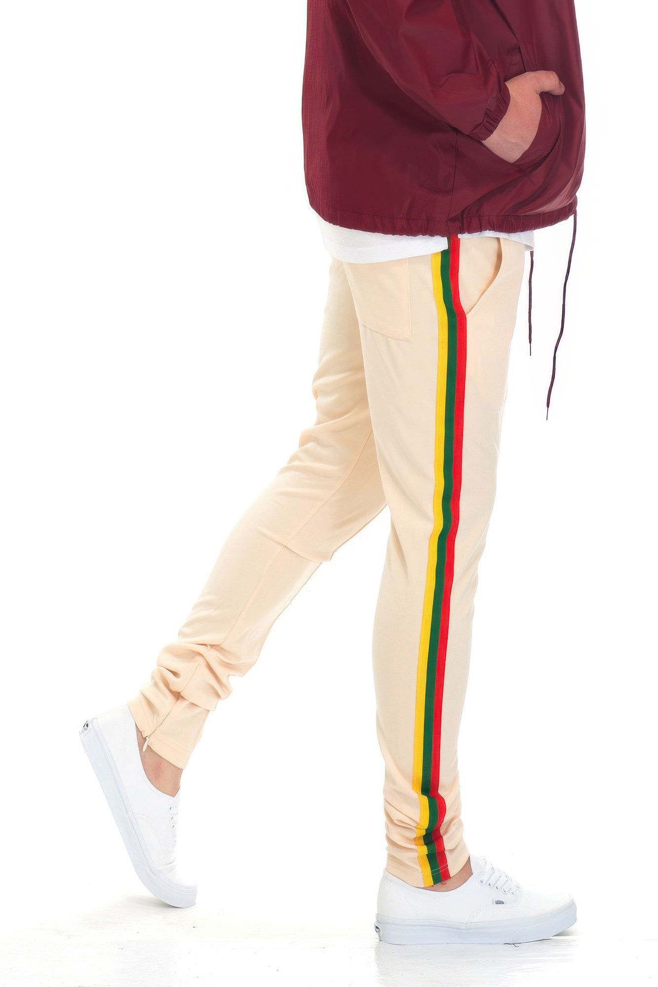 Rasta Taped Track Pants Beige 2