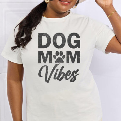 Simply Love Full Size DOG MOM VIBES Graphic Cotton Tee