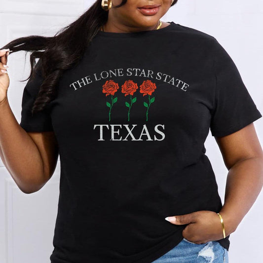 Simply Love Full Size THE LONE STAR STATE TEXAS Graphic Cotton Tee