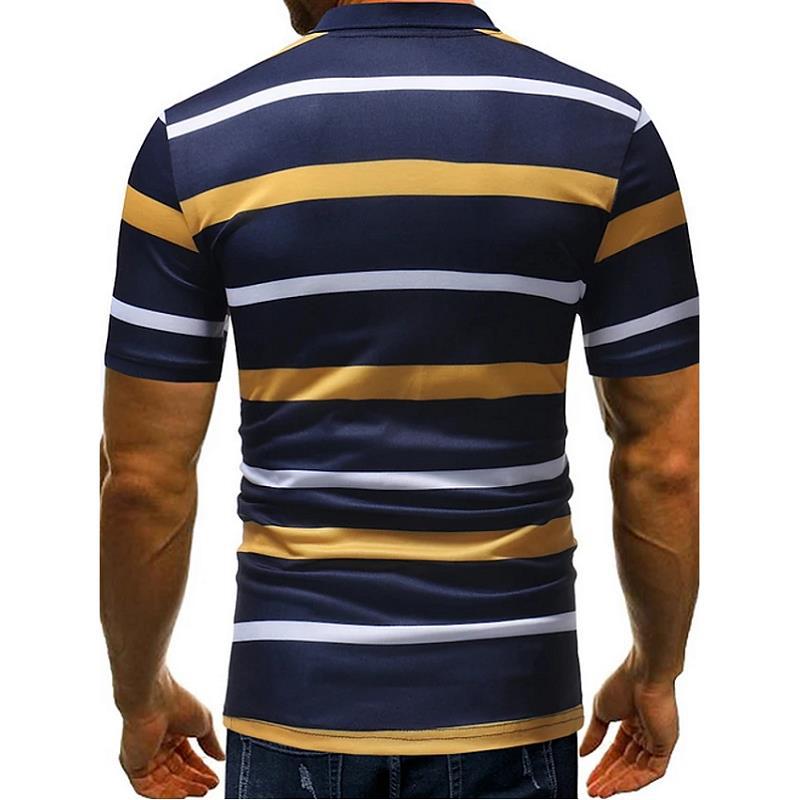 Striped Polo Men's Short-Sleeved T-Shirt half-sleeved