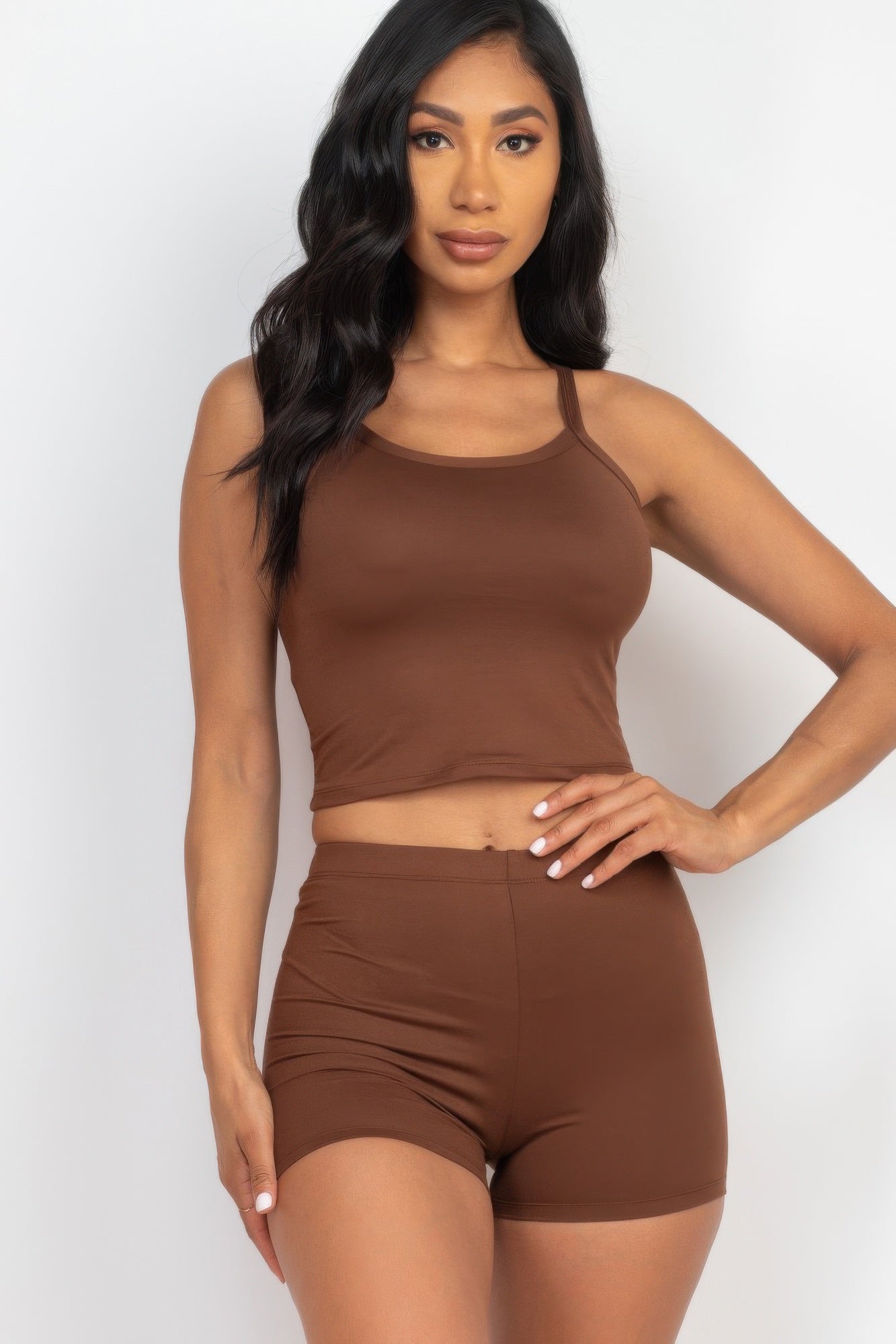 Split Back Cami Top & Shorts Set