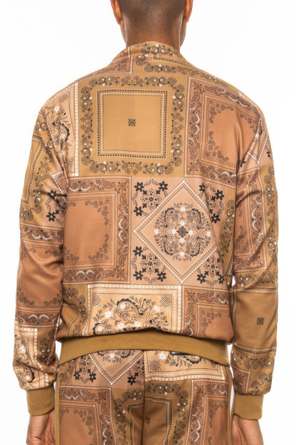 Men's Paisley Bandana Track Jacket