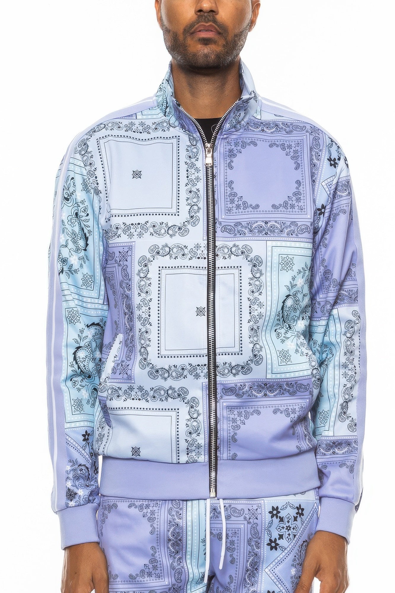 Men's Paisley Bandana Track Jacket