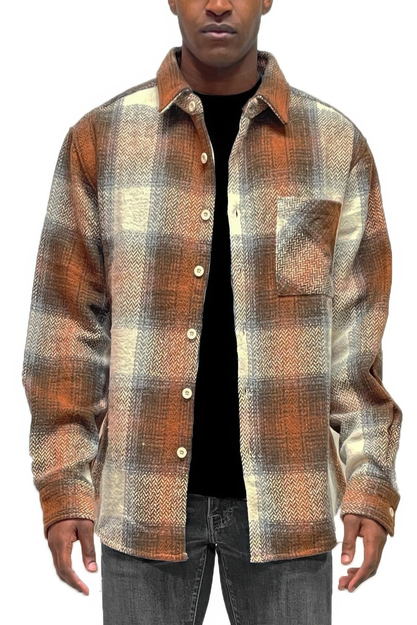 Men's Flannel Shirt Jacket Shacket