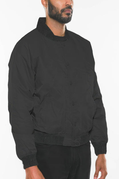 Men's Polyester Windbreaker Winter Bomber Jacket