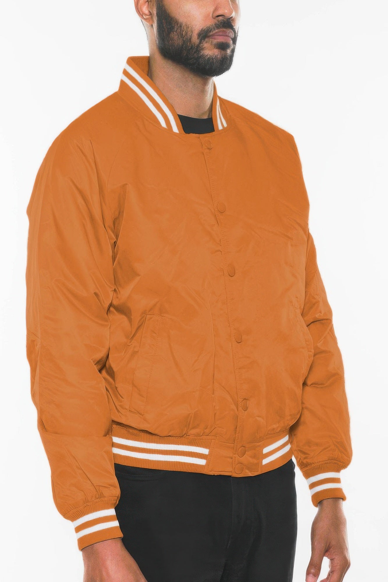 Men's Polyester Windbreaker Winter Bomber Jacket