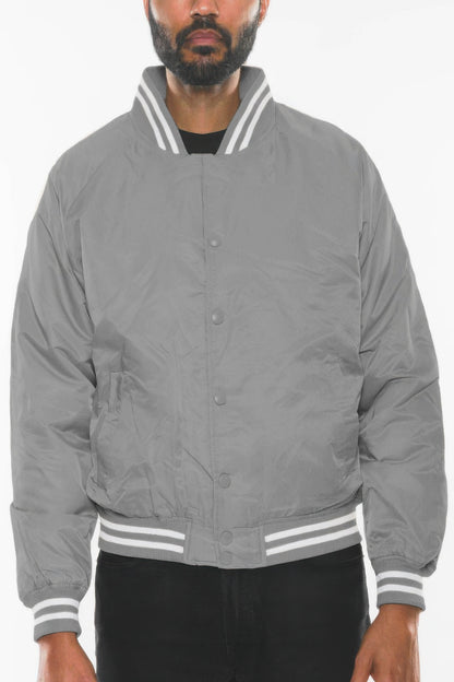 Men's Polyester Windbreaker Winter Bomber Jacket