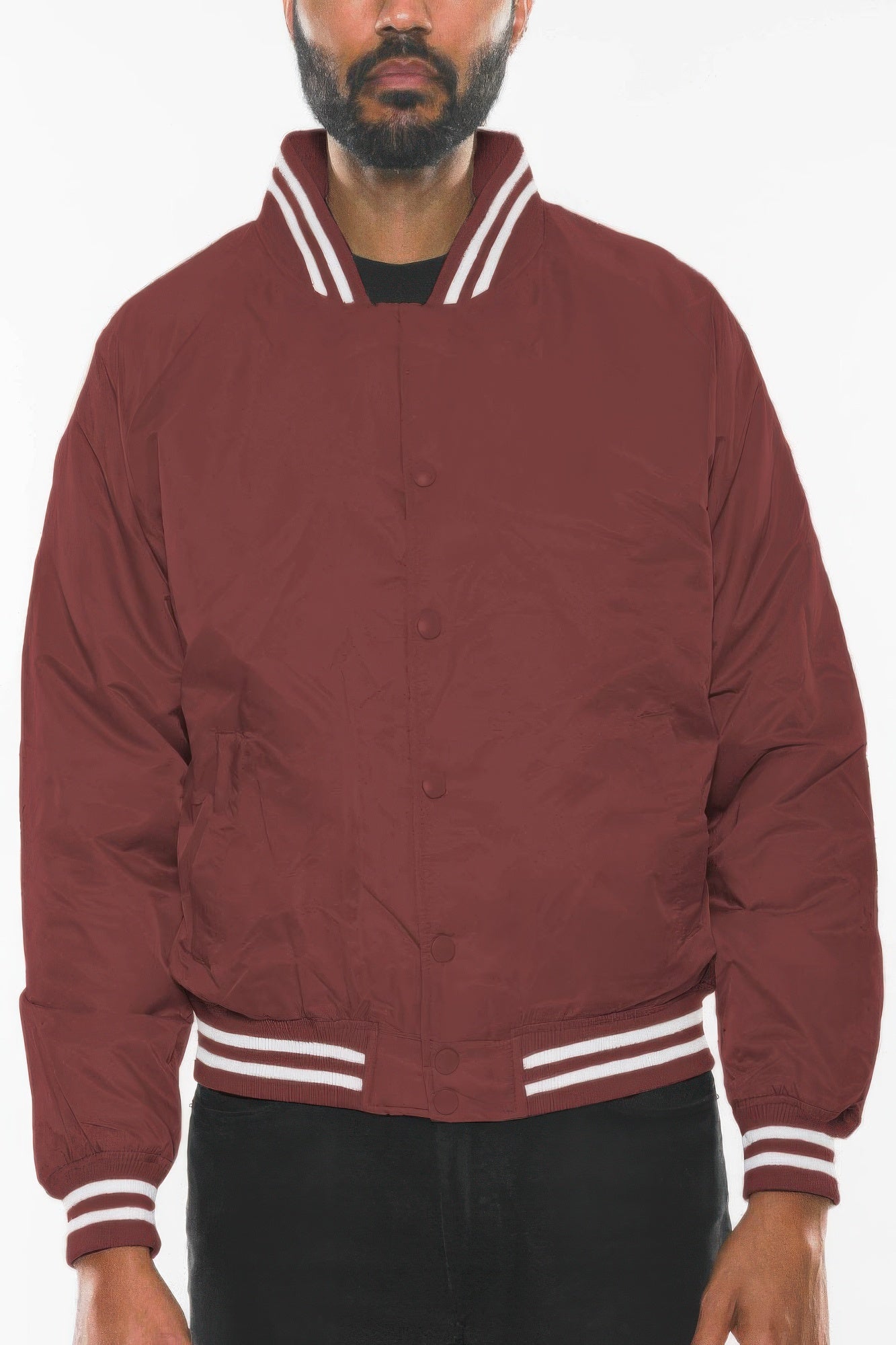 Men's Polyester Windbreaker Winter Bomber Jacket