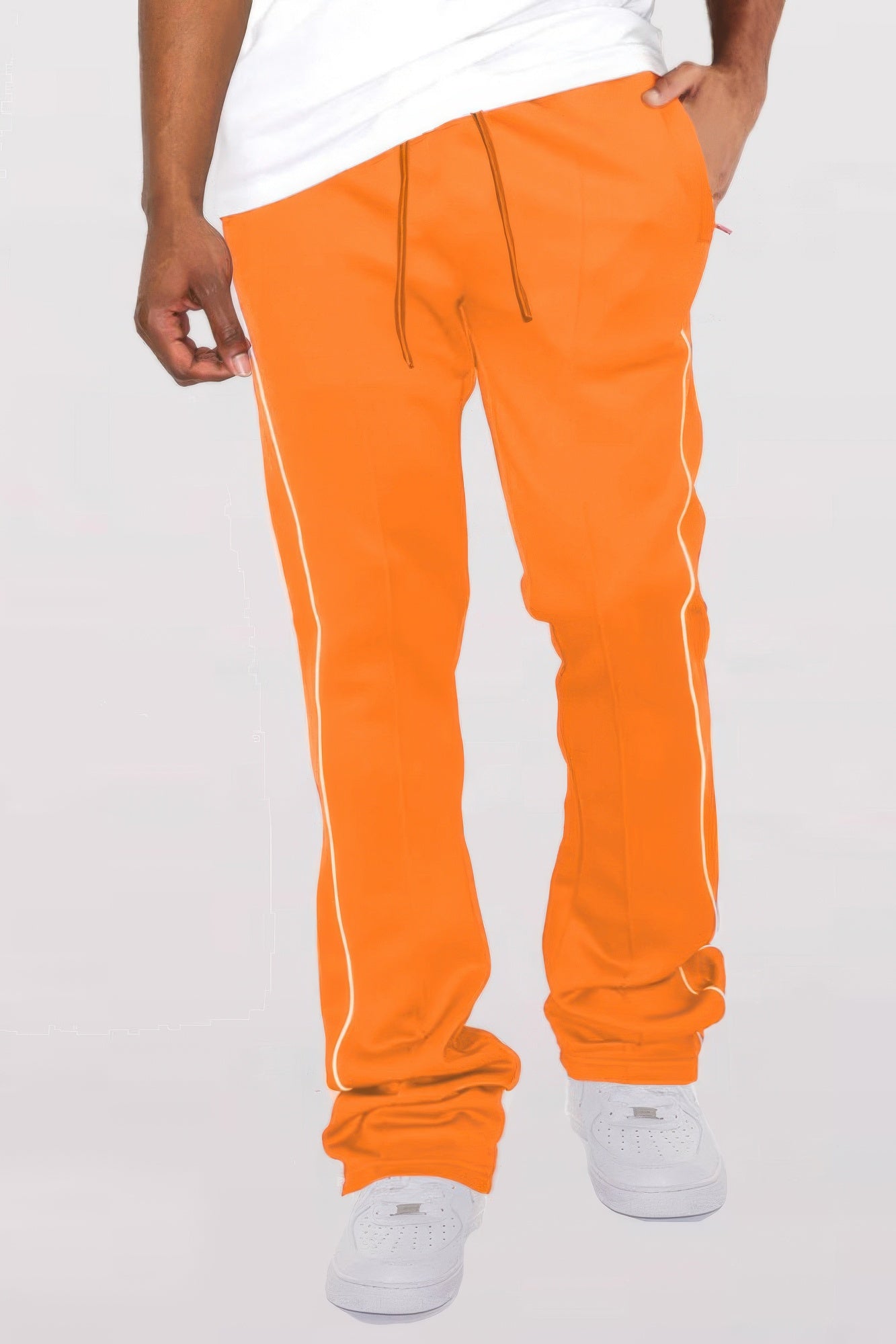 Men's Side Pipe Stacked Flare Pants