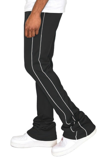 Men's Side Pipe Stacked Flare Pants