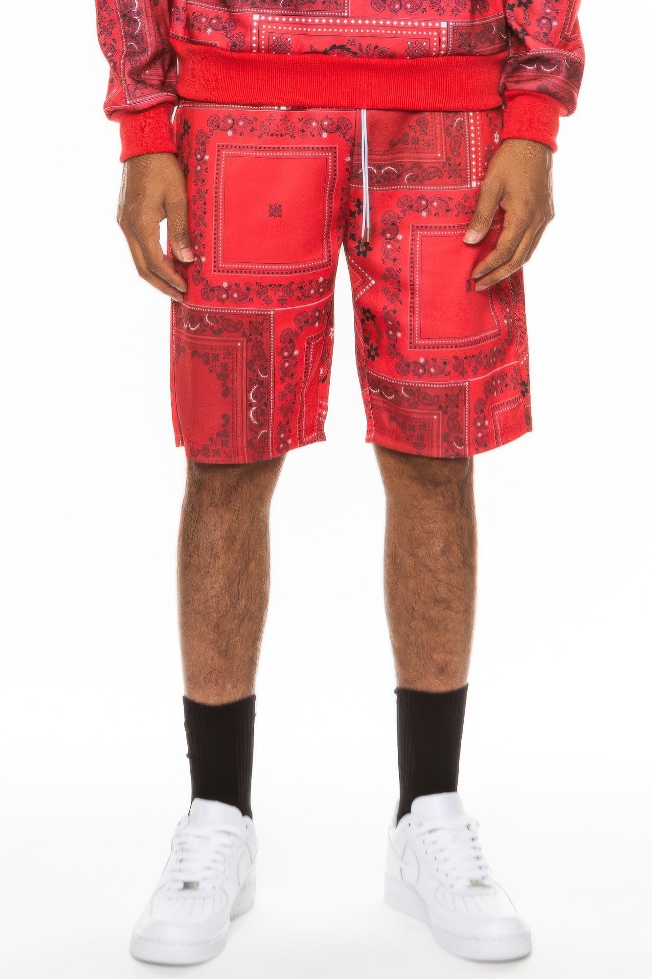 Men's Paisley Bandana Print Shorts