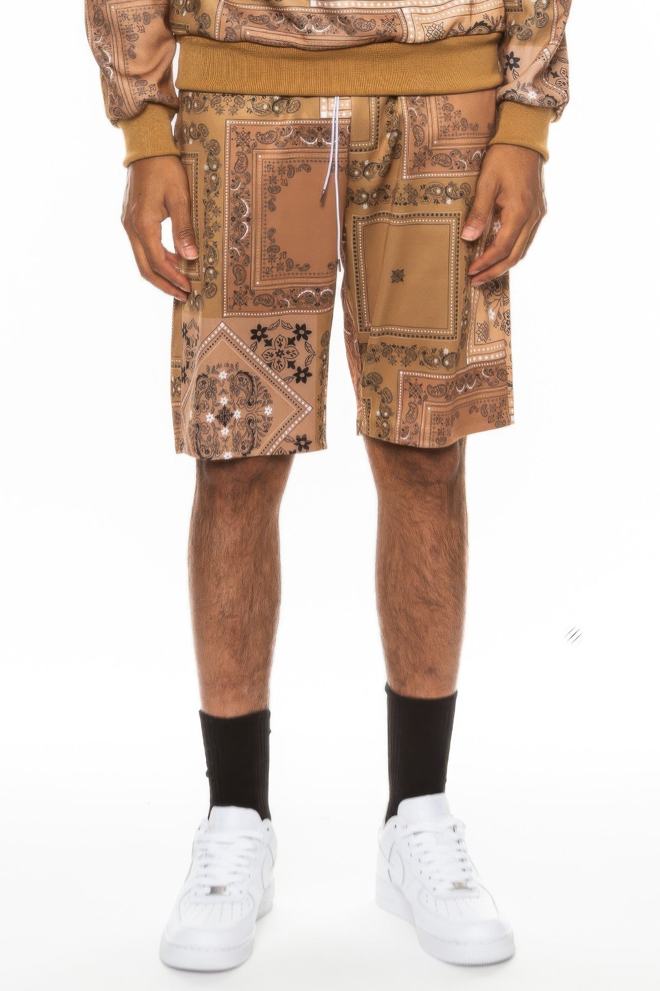 Men's Paisley Bandana Print Shorts