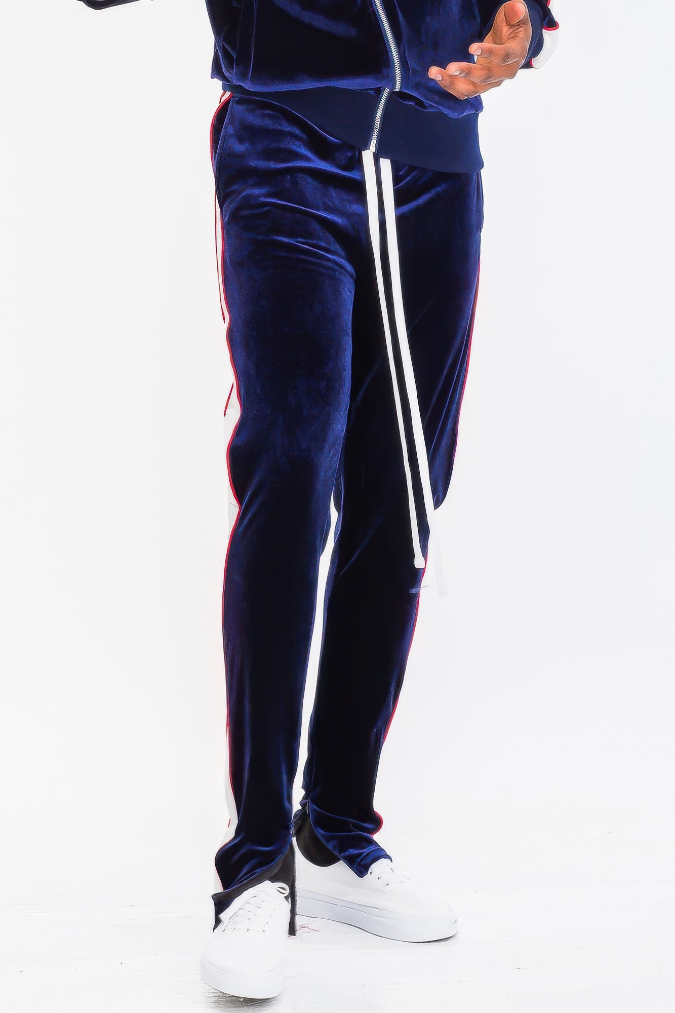 Men's Velour Track Jacket And Track Pant Set