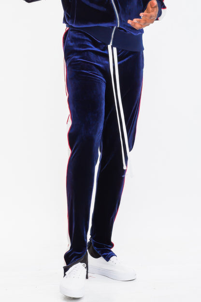 Men's Velour Track Jacket And Track Pant Set