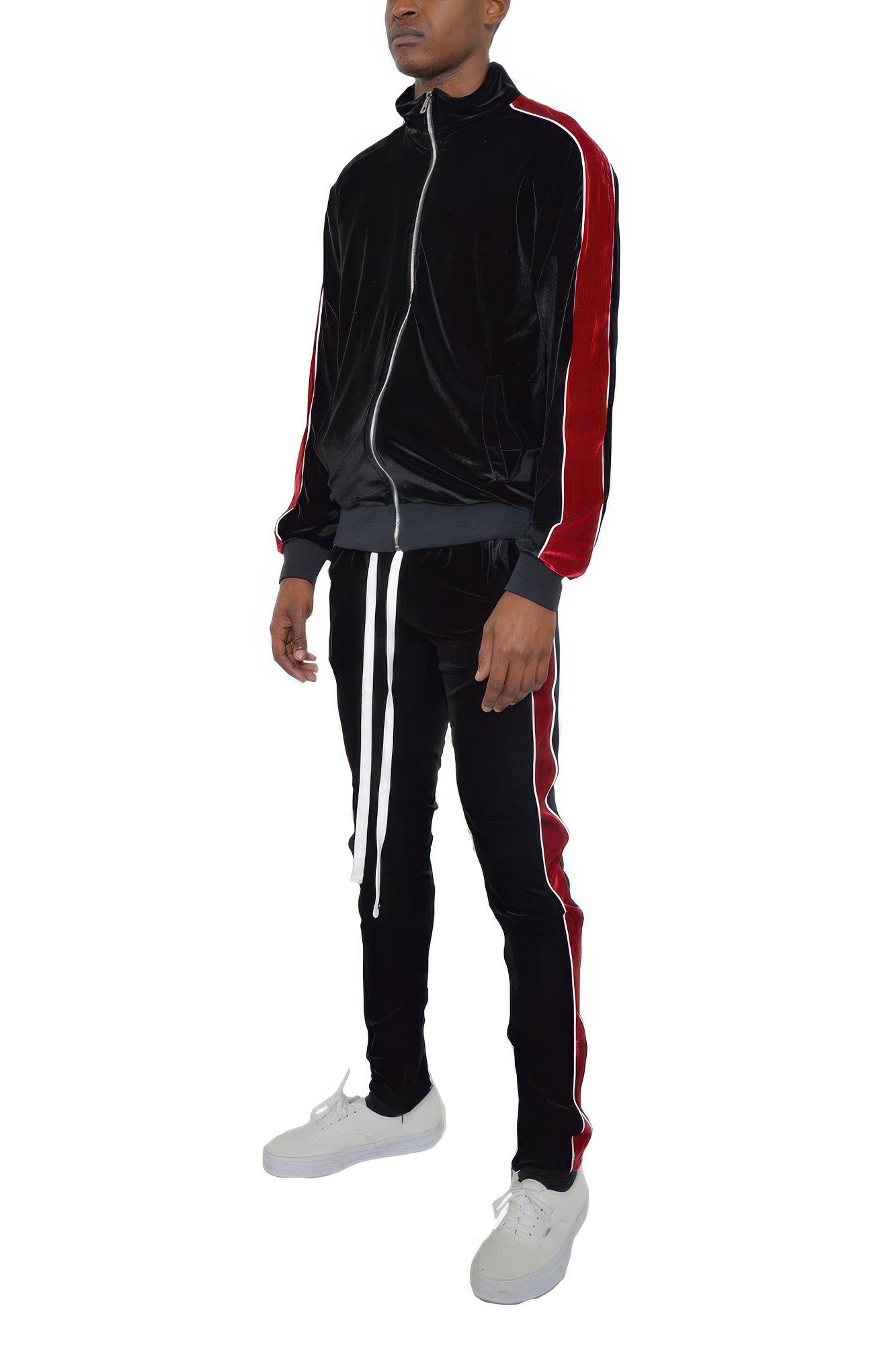 Men's Velour Track Jacket And Track Pant Set