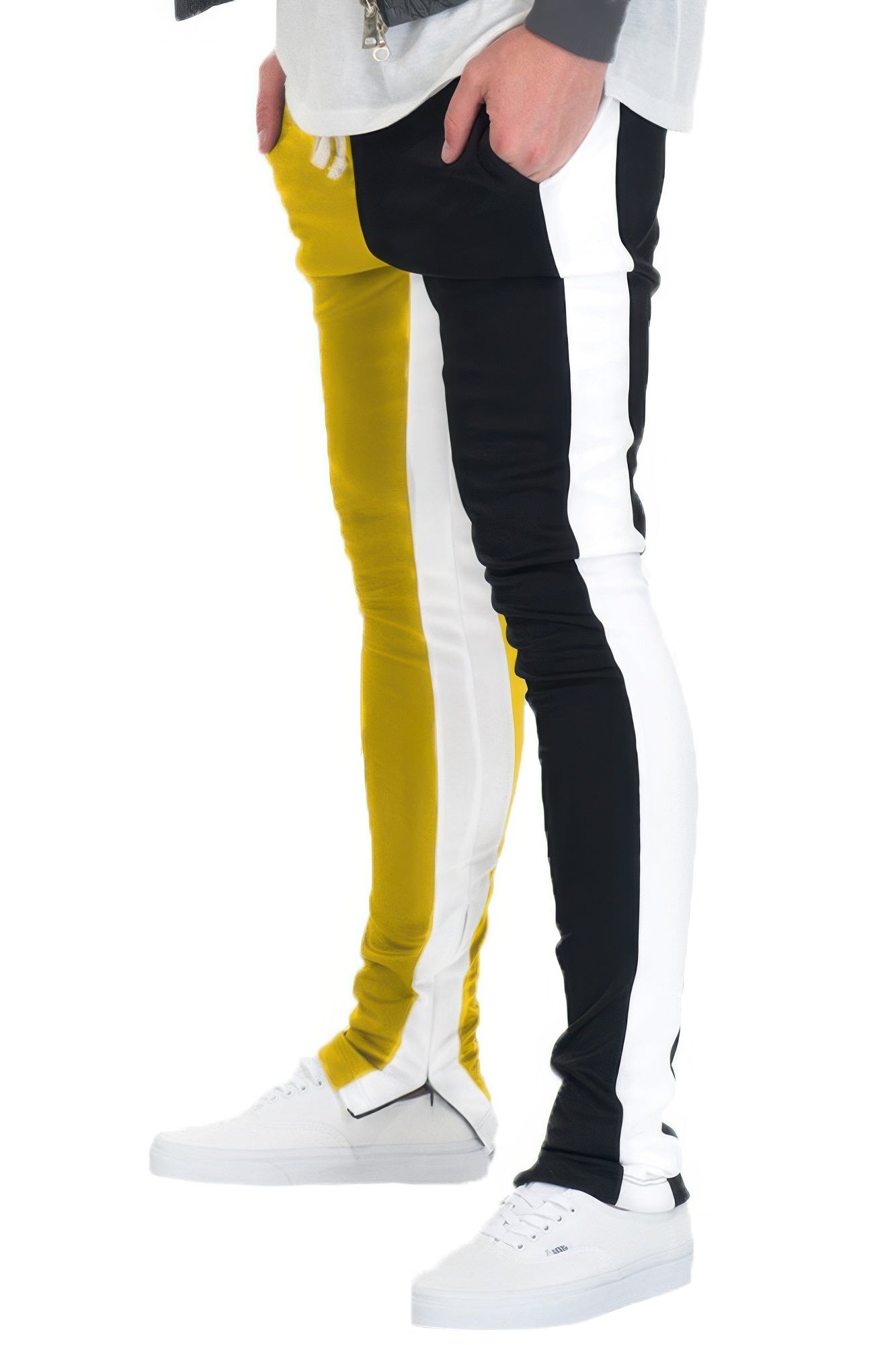 Two Tone Color Block Track Pant Jogger