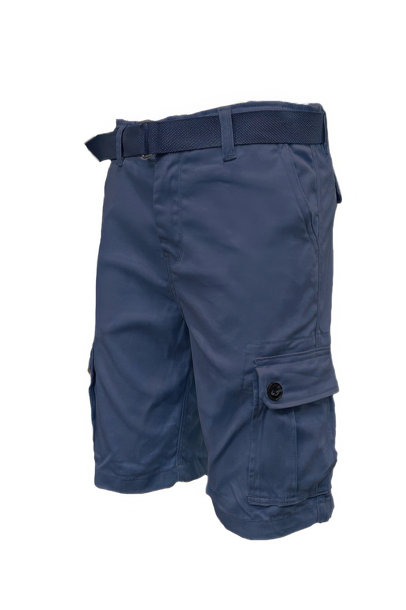 Men's Belted Cargo Shorts With Pockets