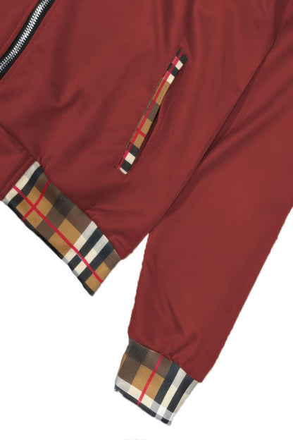 Checkered Plaid Waist Band Track Set