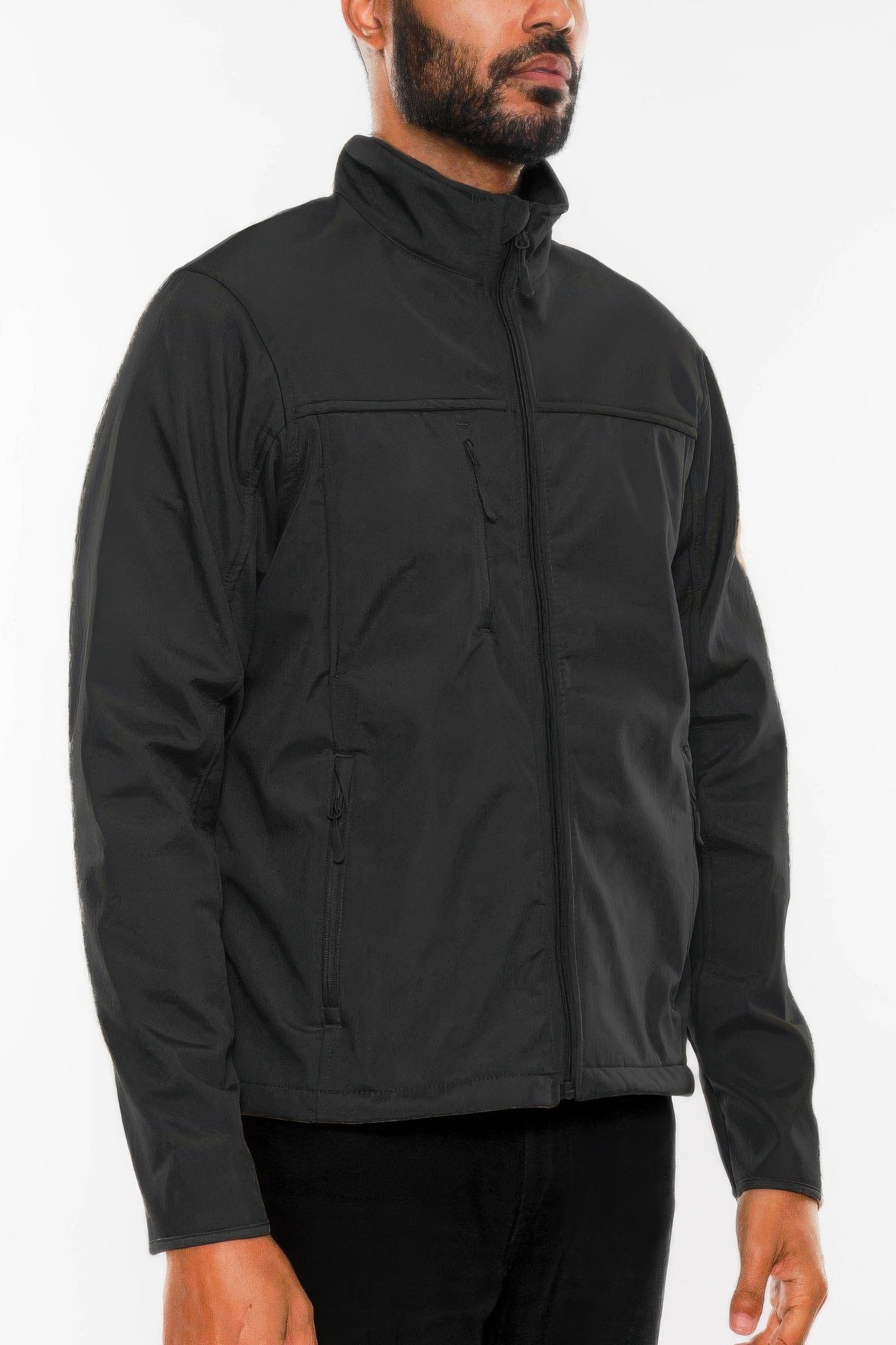 Men's Solid Soft Shell Storm Tech Jacket Coat