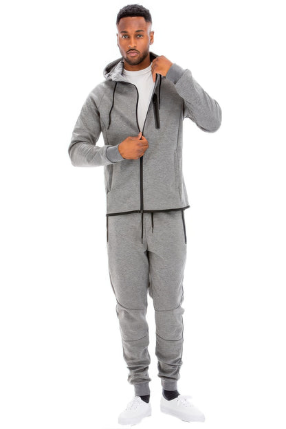 Men's Full Zip Sweat Pant Sweat Set