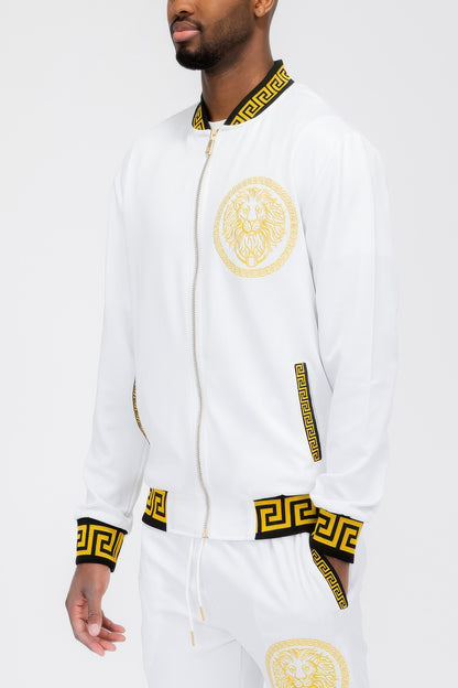 Men's Black And Gold Detail Track Suit