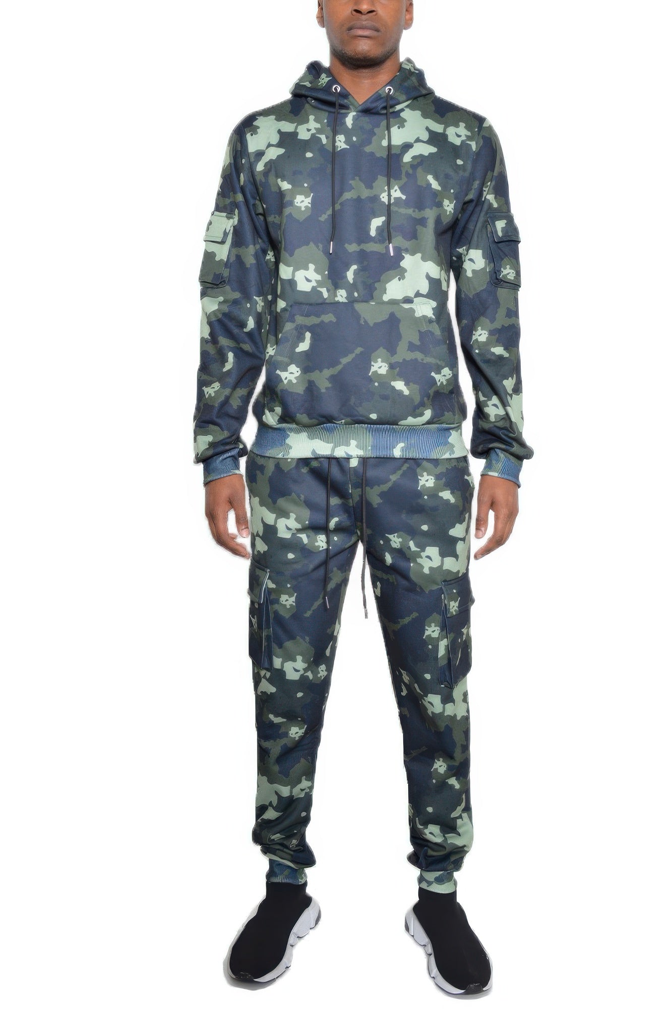 Full Camo Hoodie Cotton Sweat Set