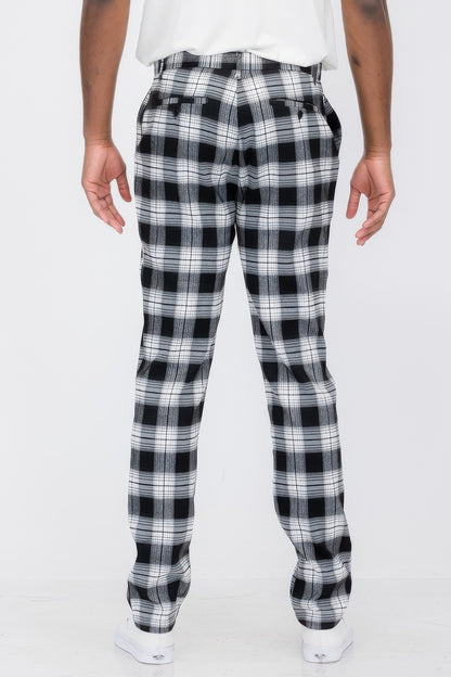 Men's Plaid Trouser Pants