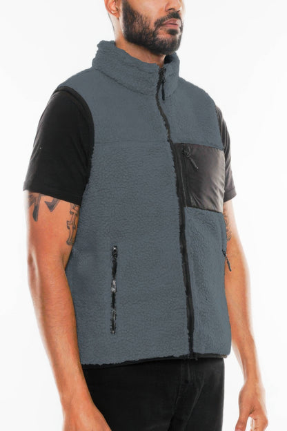 Padded Sherpa Fleece Vest