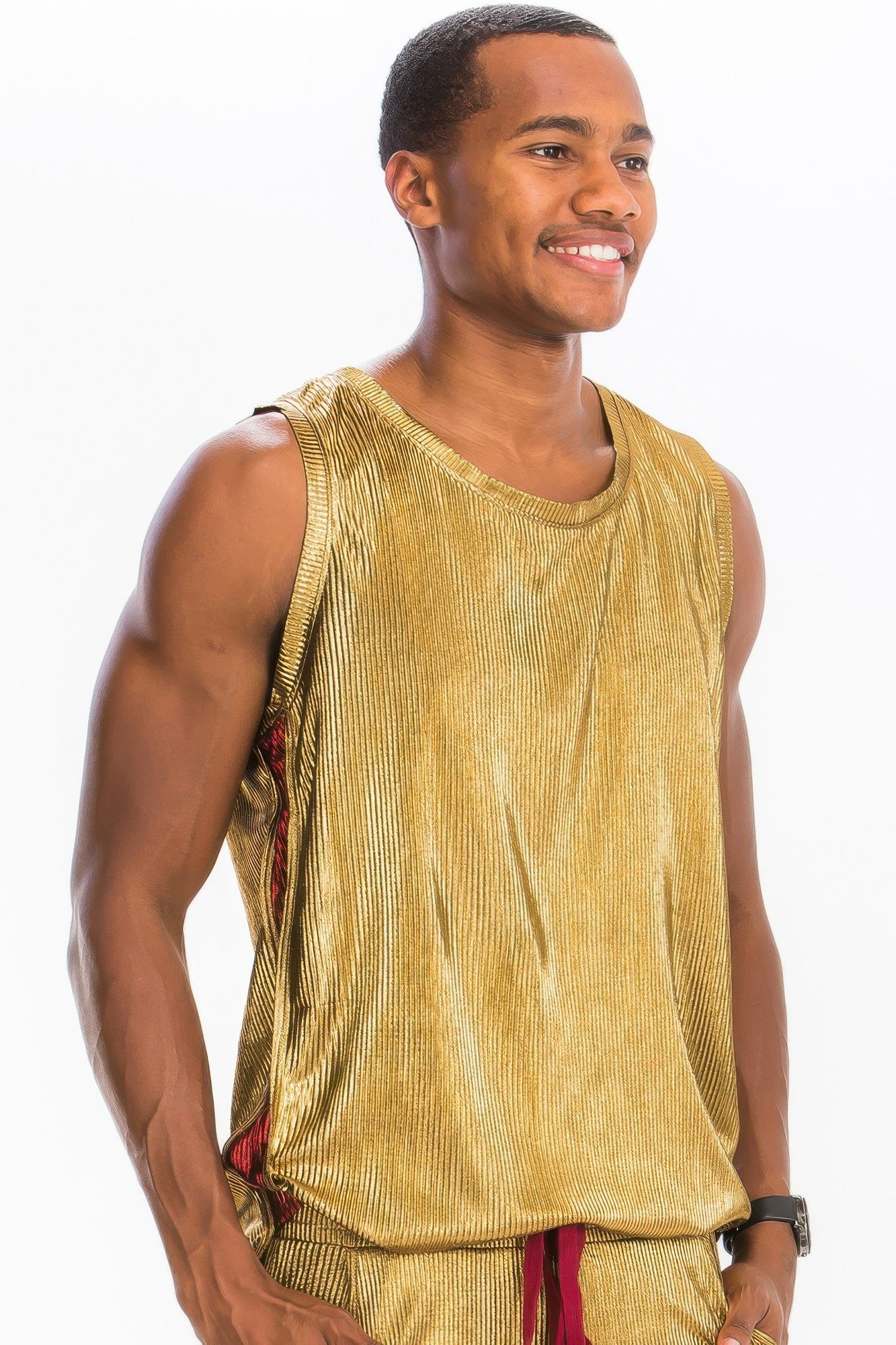 Metallic Flick Tank Top