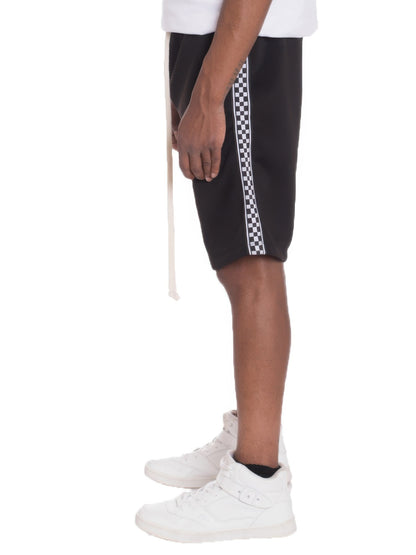 Men's Checkered Stripe Track Shorts