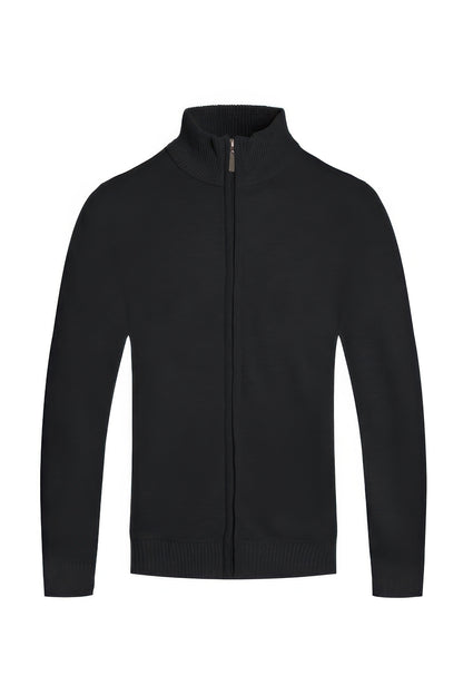 Men's Solid Full Zip Sweater