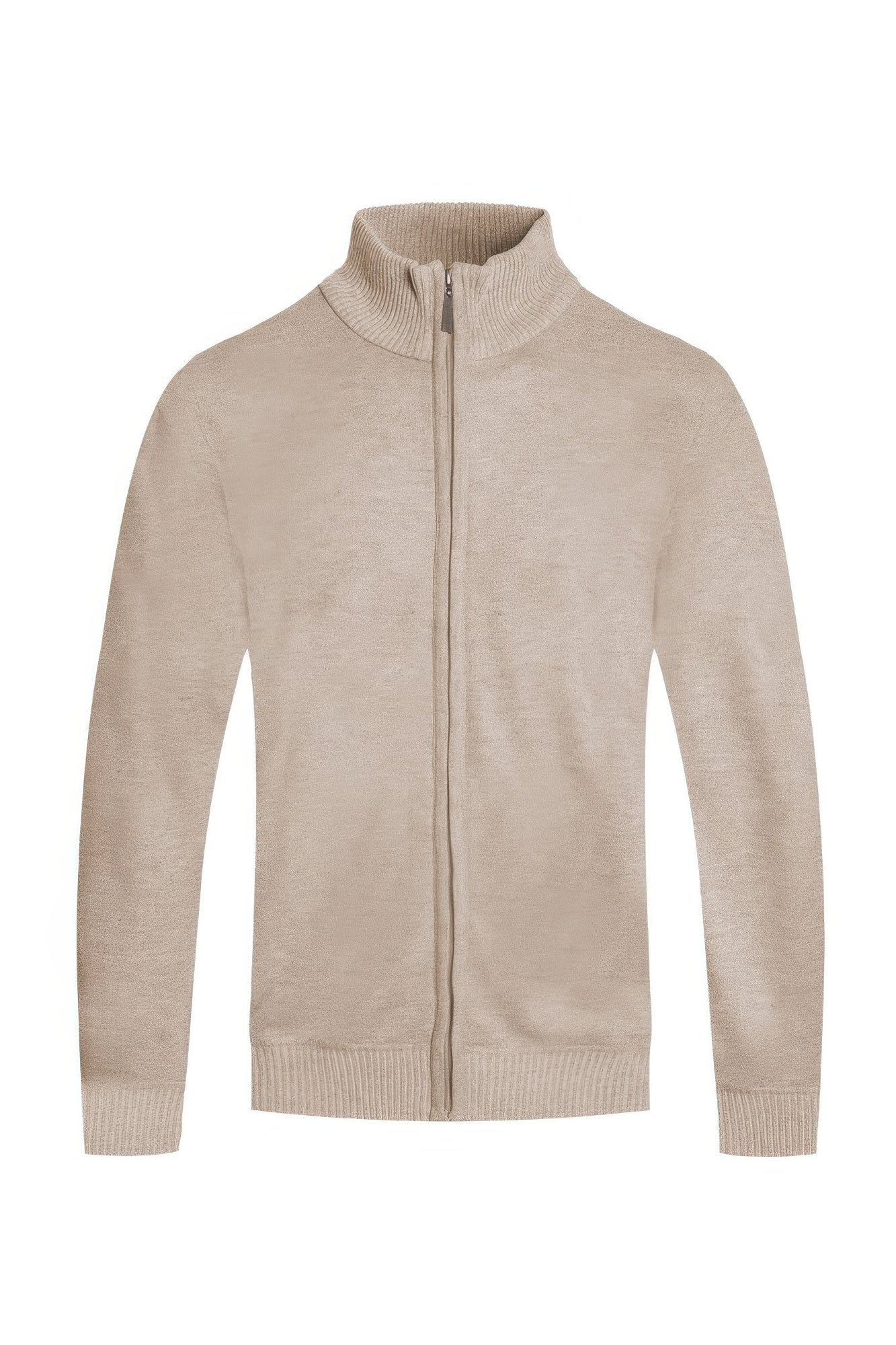 Men's Solid Full Zip Sweater